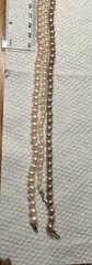 Vintage Single strand pearl necklace Lot of 3 with 10K gold clasps 17-18” inches