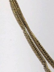 VTG Freirich Gold Tone Chain Necklace With Stationed Oval Metal Beads 54″. FLAW