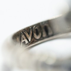 Vintage AVON 1976 Sterling Silver Skeleton Key Wrap Bypass Ring Size 7.5-8.5