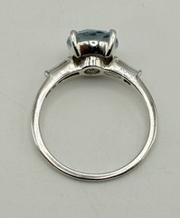 Vintage Avon Sky Blue Topaz Sterling Silver Ring Size 9 3/4