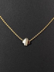 Vintage Spade Enamel Dainty Gold Tone Necklace Retro 15.5 in