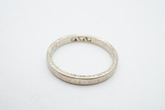 Vintage 18k White Gold Diamond Ring Etched Size 7.25