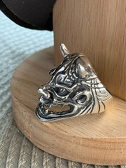 Ring Devil Silver 925 Jewelry Men’s Gothic Mask Sterling Satyr Custom Made Rare