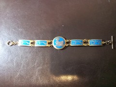 Vintage 1960’s Mexico Turquoise And Mixed Metals Possibly Mixed With Silver