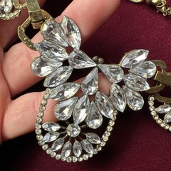 Vintage Hollywood Regency Style Brilliant Rhinestone Glamorous Necklace