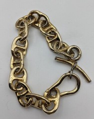 Vintage Les Bernard Gold Tone Mariners Link Chunky Bracelet