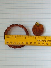 NATURAL OLD pressed ANTIQUE BALTIC AMBER BRACELET. Pendant