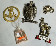 Lot 24 Vintage Findings & Pendants Large & Medium For Crafting Or Up Cycling