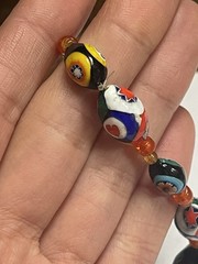 Vintage Venetian Millefiori Glass Bead Necklace – Multicolor 10”L Avantgarde