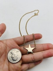 Vintage Avon Gold Tone Star Celestial Dainty Everyday Choker Adjustable Necklace