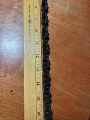 Antique Victorian Mourning Vulcanite Chunky 20″ Cable Chain Necklace