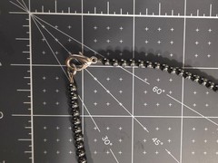Vtg Art Deco Style Hematite Fringe Statement Necklace 30″ Whimsigoth Witchy 110g