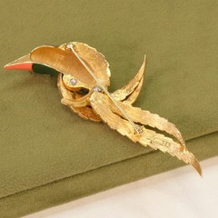 Jomaz Figural Bird of Paradise Brooch 1950s