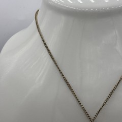 Vintage Virgin Mary Lucite Pendant Necklace Blue Faceted Religious Medal 18”