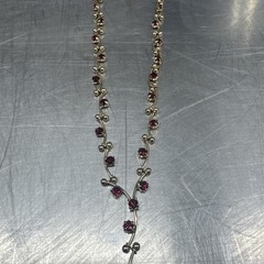 Vintage Monet necklace With Red Stones. Complement Any Evening Gown!