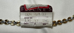 Vtg FAS Sterling Silver Gold Tone 925 Bracelet Filene’s Dept Store NWT 1980’s