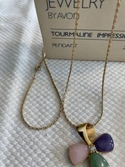 Avon Vintage 1982 Tourmaline Impressions Pendant – 28in