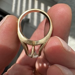 Vintage 14k Frank J Golden 1.03 Ct Diamond Ring