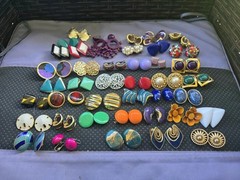 Vintage Fashion Earrings Lot Mixed Materials,Multicolor Pre Owned Unbranded D7