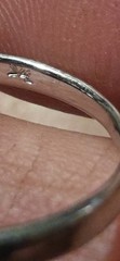Vintage 18K White Gold Art Deco Sapphire Ring Emerald Cut Baguette Diamond Sz 6
