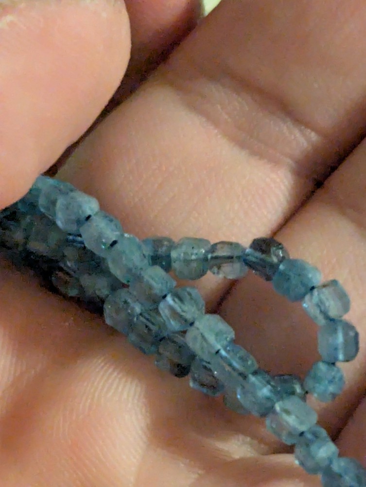 Santa Maria Aquamarine Crystal Bead Strand 15.25 In