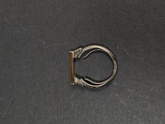 Vintage Letter A Initial Monogram Ring Adjustable Silver Tone Size 6 7 8 Ladies