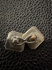 Antique PSM Phillip-Simons Co Belais 14K White-Gold-Front Cufflinks Square Shape