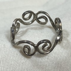 Vintage, 1970-80’s, Wire Cable Rings, Size 6 1/2, Set of 2