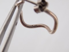 Vintage 950 Sterling Silver Wobble Hoop Earring 3.3g 7/8 Inch
