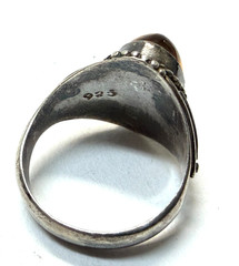 Vintage 925 Sterling Silver Baltic Amber Ring – Size 5.25