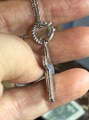 30. John Hardy jai 925 Ster Grace Faith Hammered cross Enhancer pendant 35-17mm