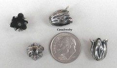 #3425 ANTIQUED STERLING SILVER PLATED 7MM MINI TULIP BEAD CAP/WRAP – 4 Pc Lot