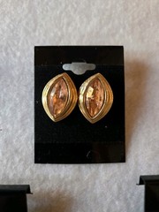 Vintage 1990’s BIG Chunky Diva Avon Monet Rhinestone Gold Tone Pearl EARRING LOT