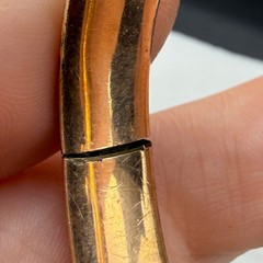 Vintage Victorian Gold Filled Bangle Bracelet Slide 6.5” READ