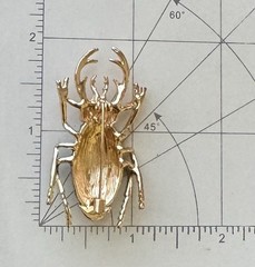 Vintage Style Beetle Insect Brooch enamel on metal