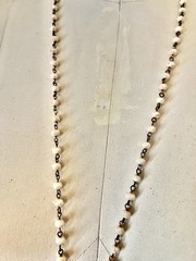 Vtg 35” Beaded Chain Necklace W Charms 20” Drop