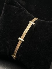 🔥 Vintage Signed Amway Gold Tone Metal Double Chains Bracelet 7″