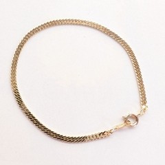 Vintage Estate Signed Korea Herringbone Chain Minimalist Classic Bracelet 6.25″