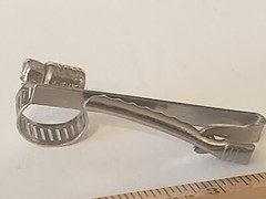 VINTAGE Ideal 6202 Hose Clamp Silver Tone Tie Bar Clasp Clip
