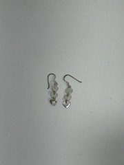 925 Sterling Silver Triple 3 Heart Dangle Drop Hook Earrings