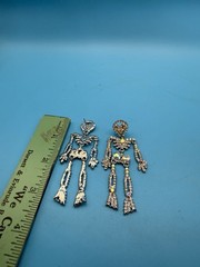 Vintage AB Rhinestone Chandelier Dangle Earrings Silver Tone Statement Pierced