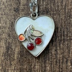 Sweetheart Jewelry Cherry Silver Vintage Necklace Not specified Used