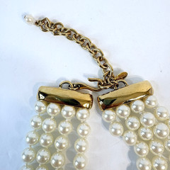 Vintage Carolee 3 Piece Set Necklace Bracelet & Earrings Faux Pearl Multi Strand
