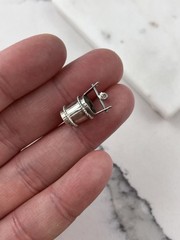 Vintage 925 Sterling Silver Wishing Well Water Charm Pendant