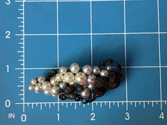 Vintage Sterling Silver Pearl Brooch 27 Multicolor Grape Vine Cluster 20g Tested