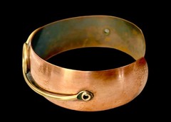 Vintage Modernist Copper & Brass Bracelet | Earrings Set~1950s-60s
