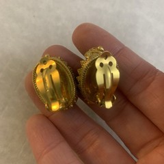 Metropolitan Museum of Art MMA Clip On Earrings Scarab Egyptian Revival Goldtone
