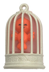 VINTAGE 1975 Avon Bird in cage/Birdcage Rockin’ Robin Brooch Pin Jewelry 1970’s