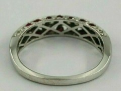 Art Deco 3.50 Ct Diamond & Ruby Antique Vintage Wedding Ring 925 Sterling Silver