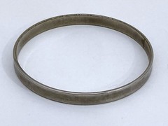 Vintage Silver Tone 2.5 inches In Diameter, 6.5 mm Wide Bracelet
